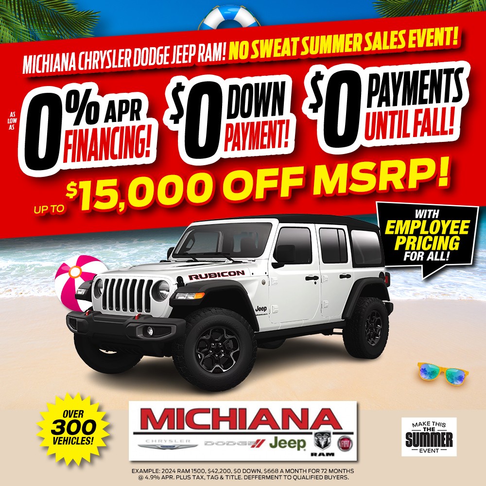 Michiana Chrysler Dodge Jeep Ram in Mishawaka, IN 219 Cars Available