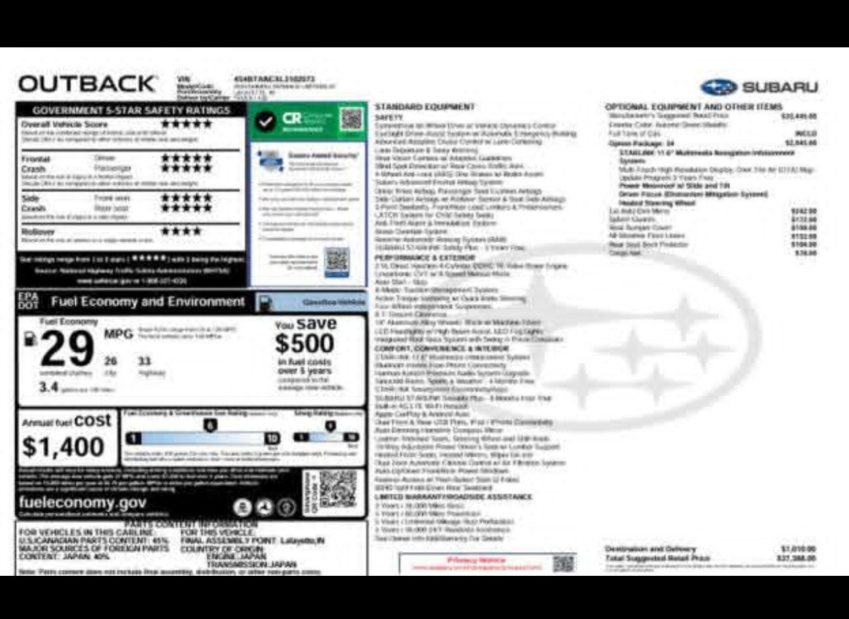 2020 Subaru Outback Limited