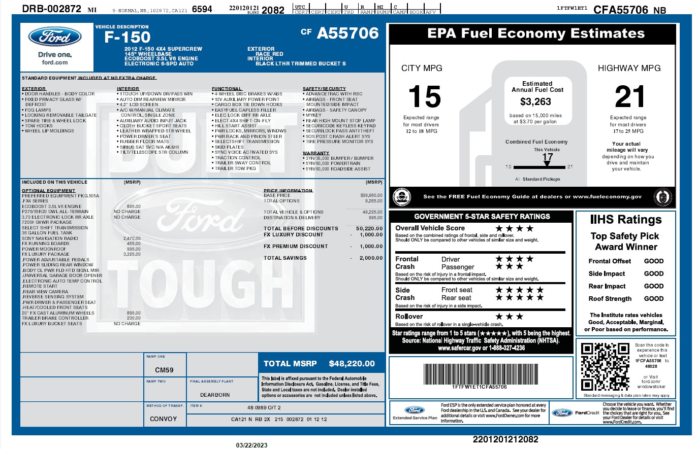 2012 Ford F150 FX4