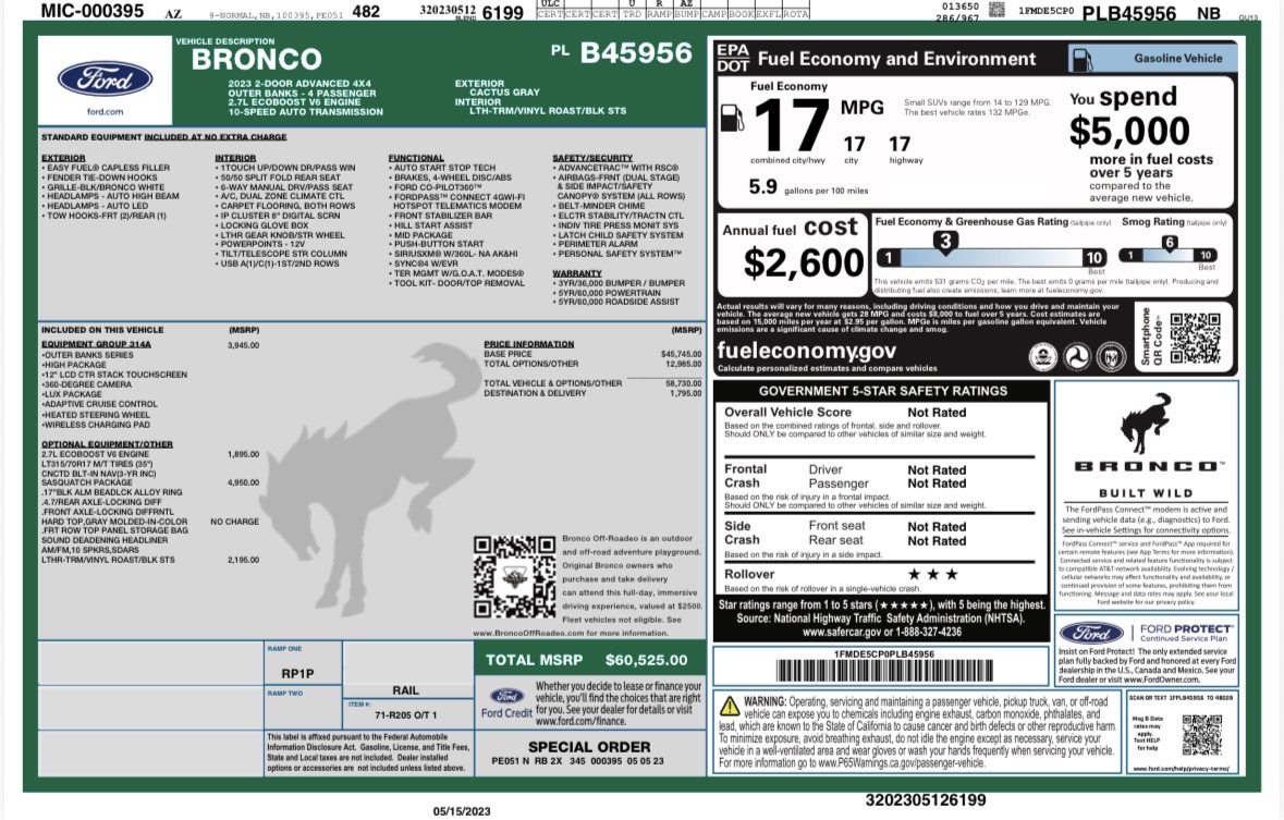 2023 Ford Bronco Outer Banks