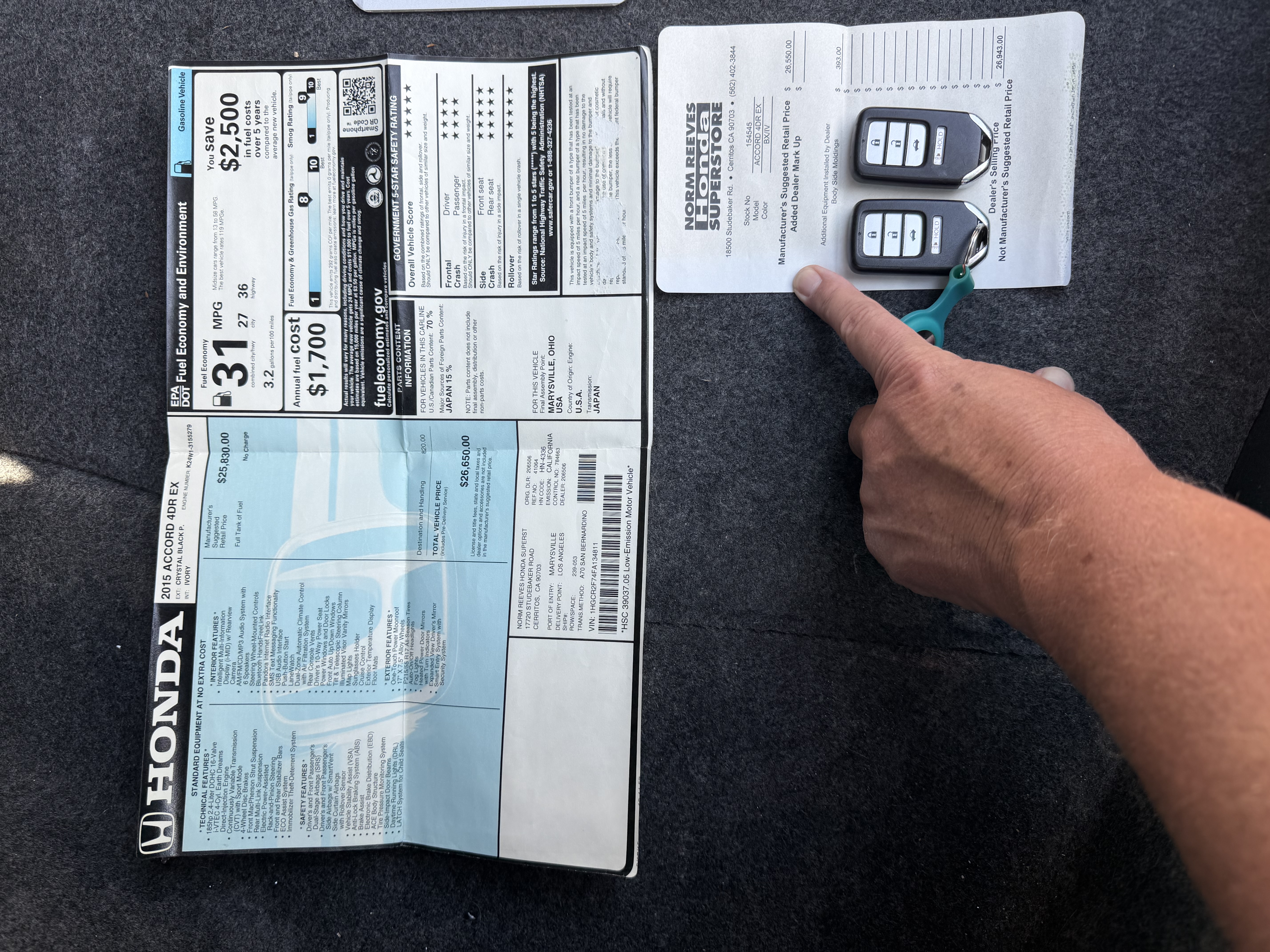 2015 Honda Accord EX