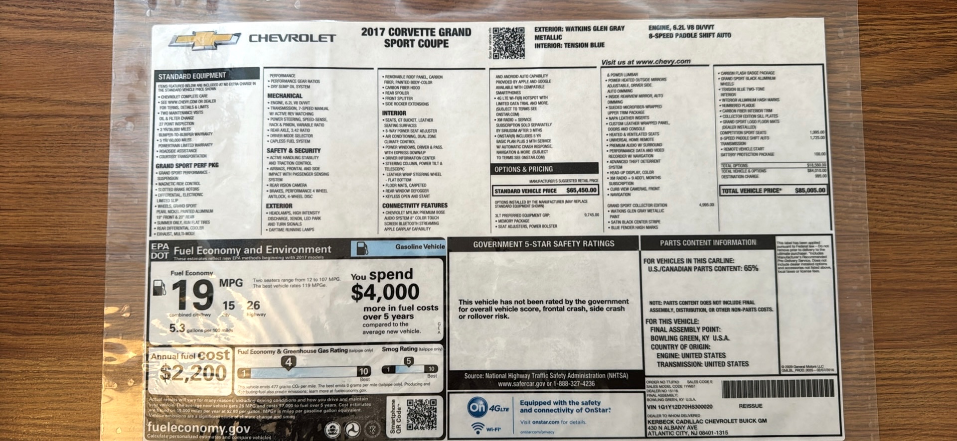 Used 2017 Chevrolet Corvette Grand Sport