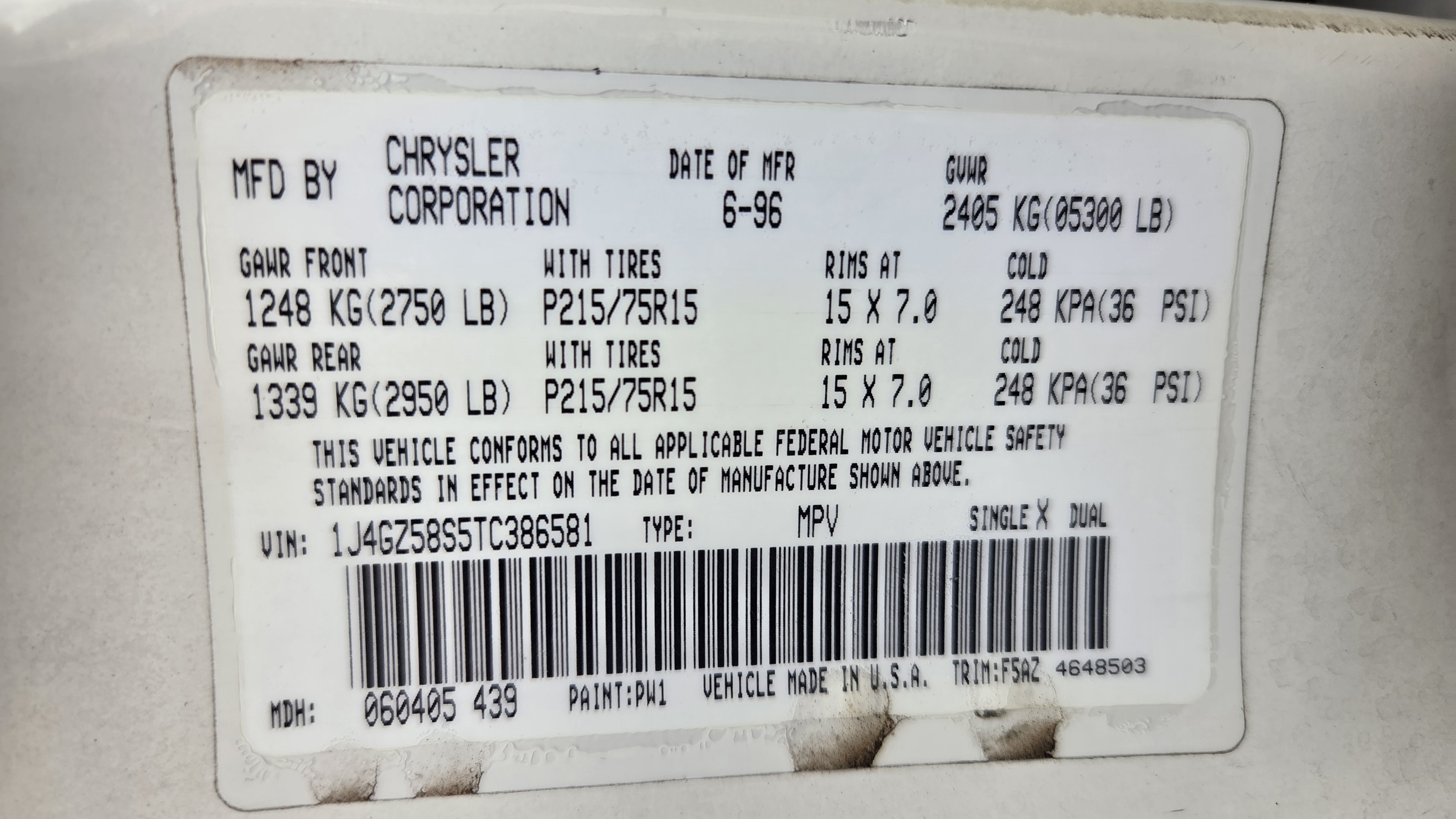 1996 Jeep Grand Cherokee Laredo