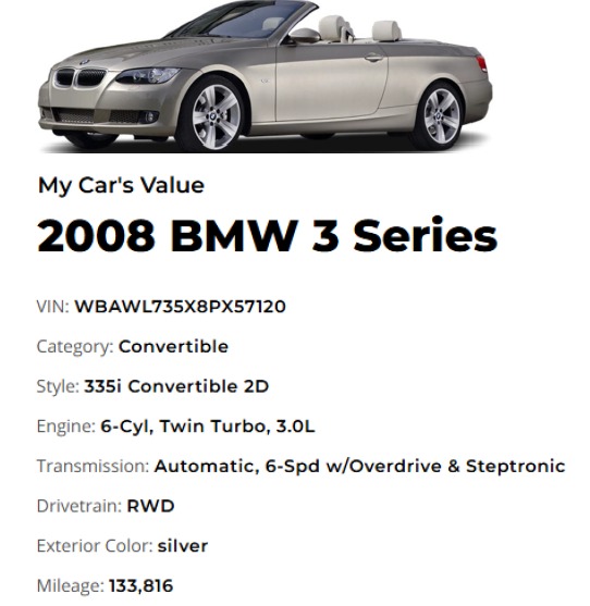 2008 BMW 335i Convertible