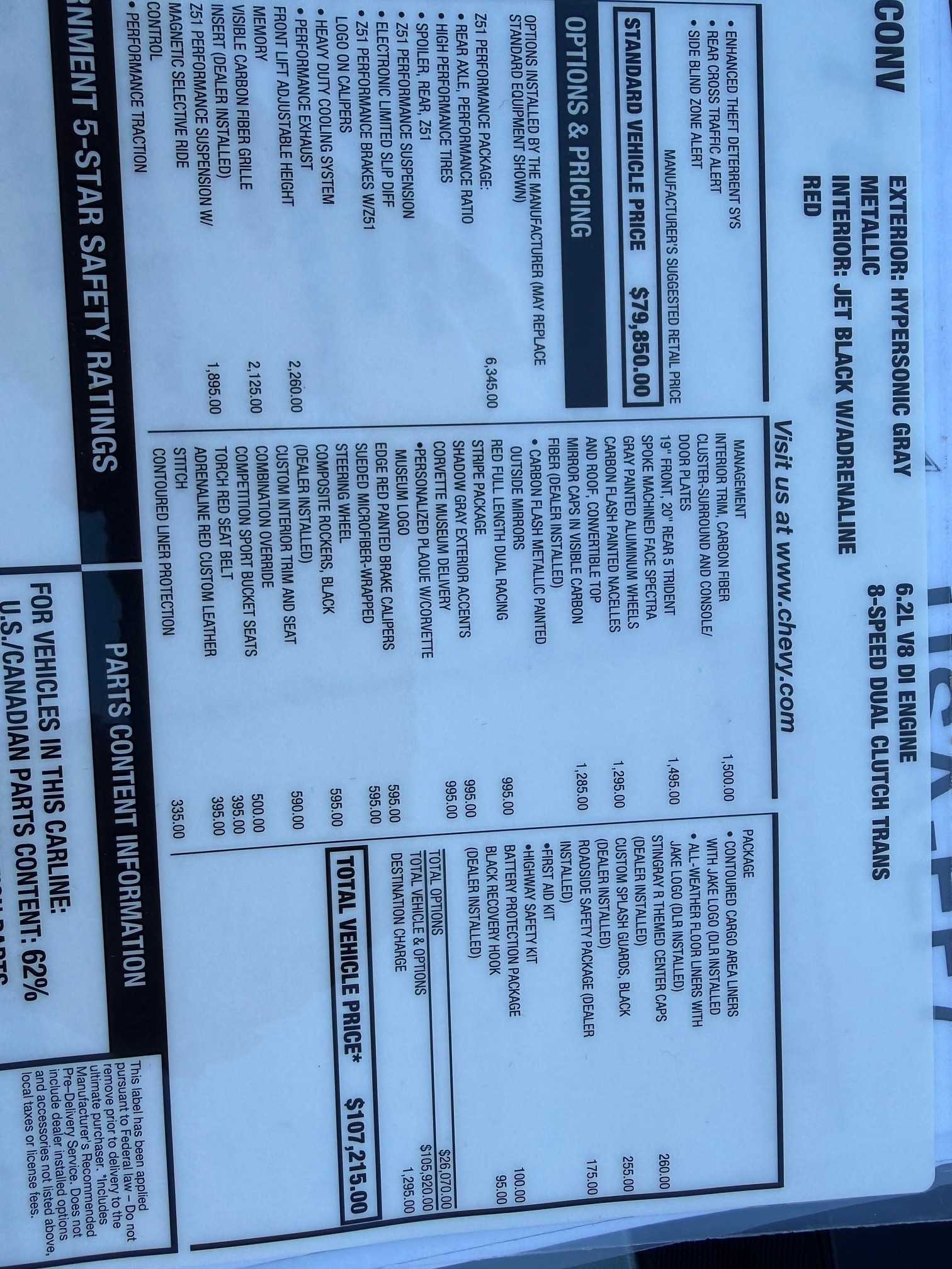 2022 Chevrolet Corvette Stingray Premium Conv