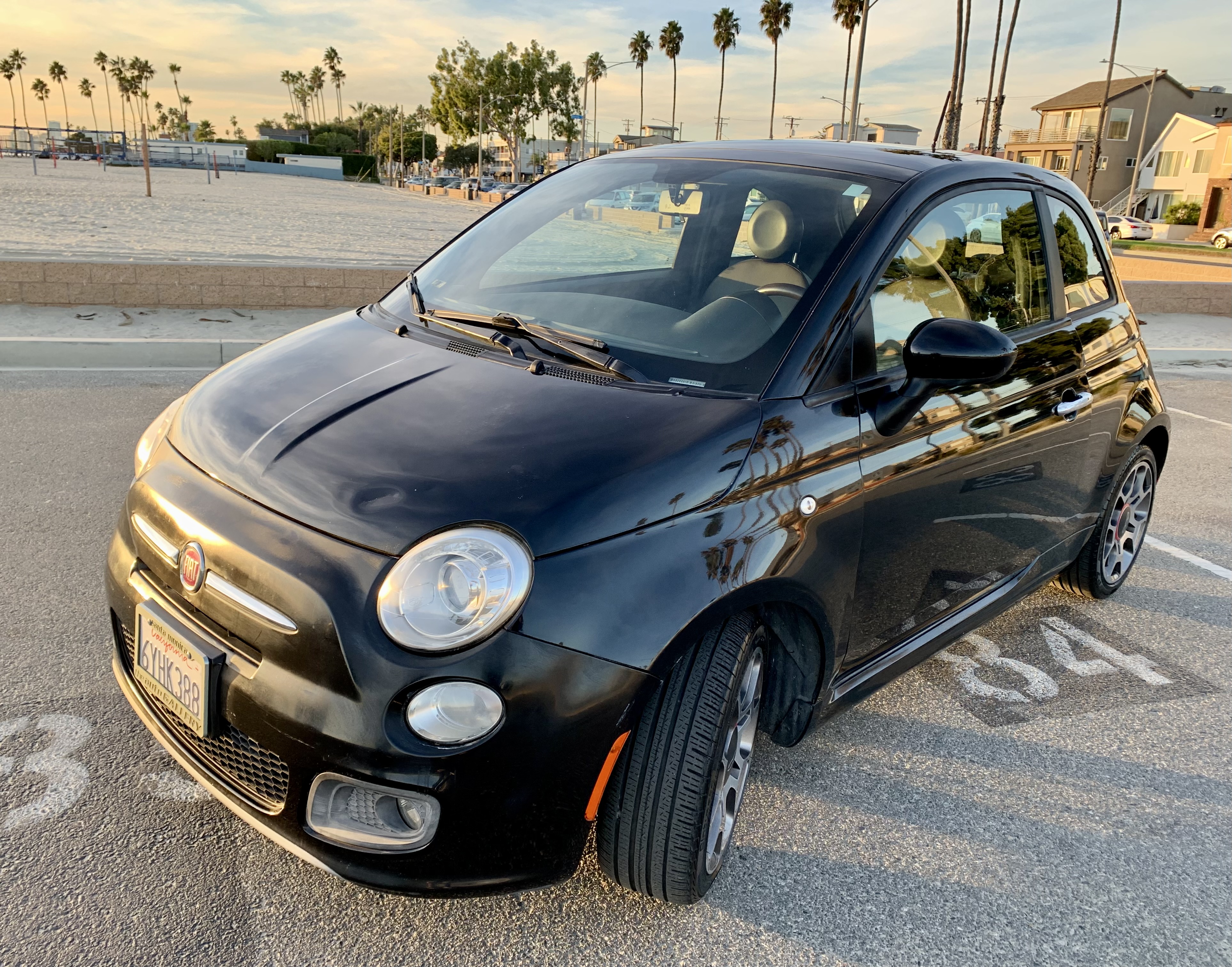 Fiat 500c Used Car Hire Stock Photo - Download Image Now - Fiat