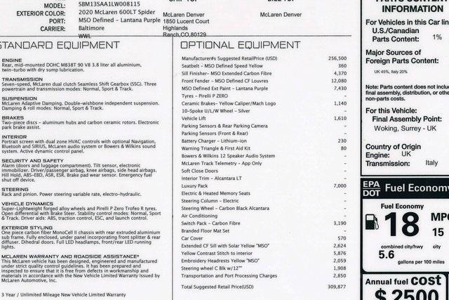 Used 2020 McLaren 600LT Spider photo 14