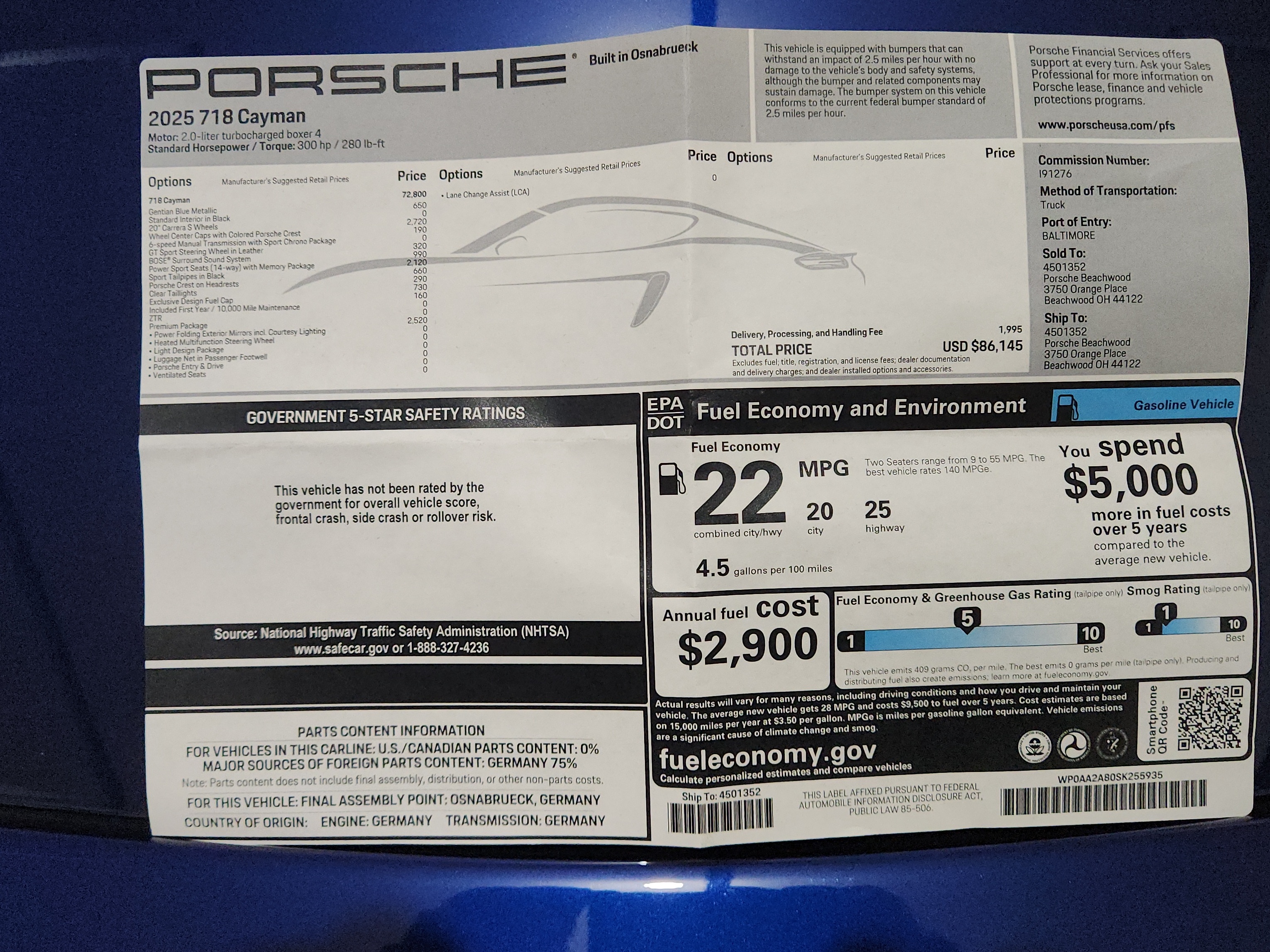 Used 2025 Porsche 718 Cayman