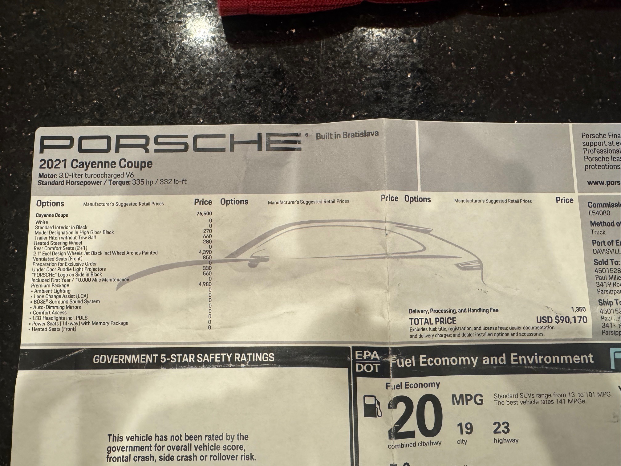 2021 Porsche Cayenne Coupe