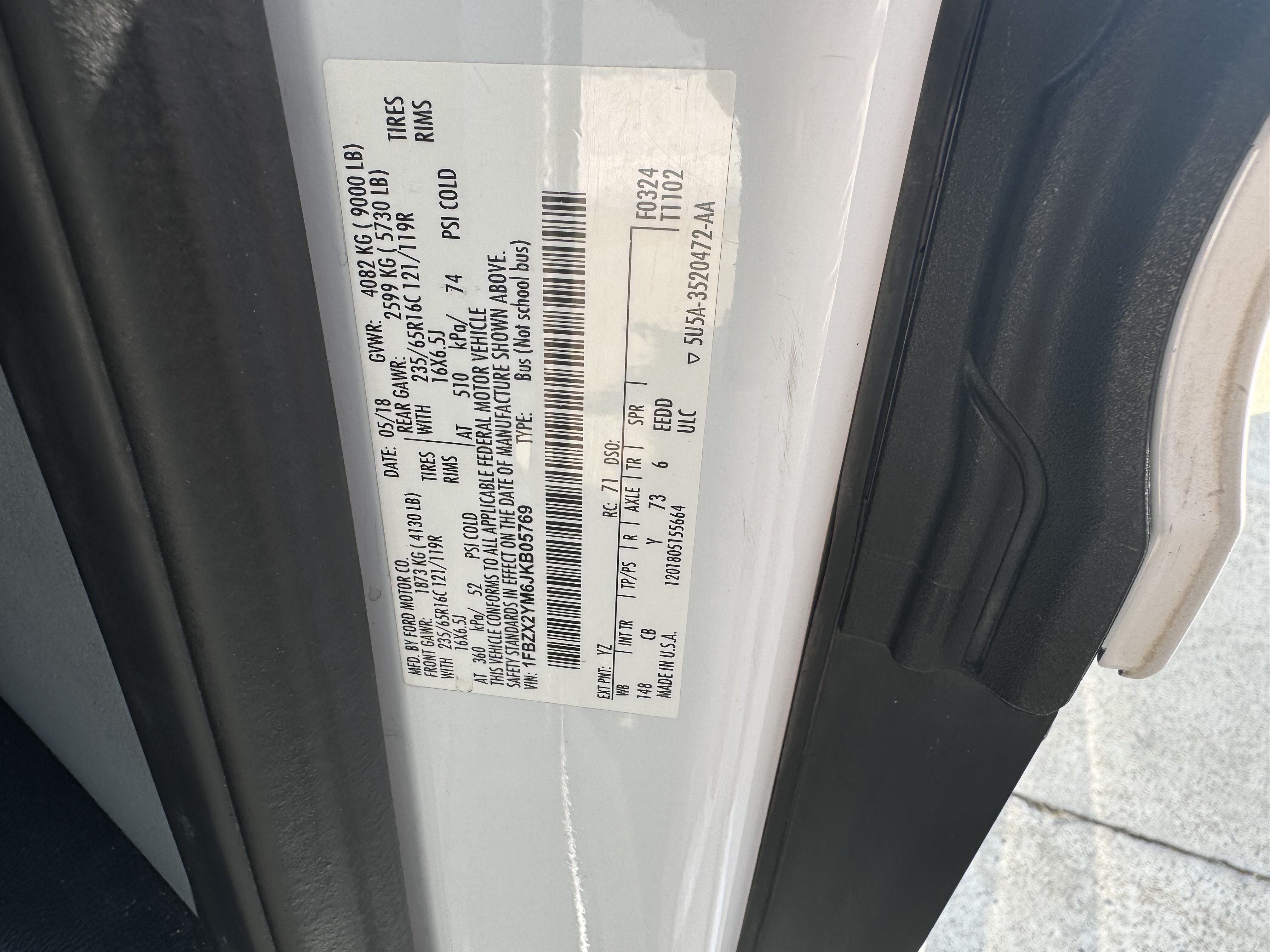 2018 Ford Transit 350 XLT