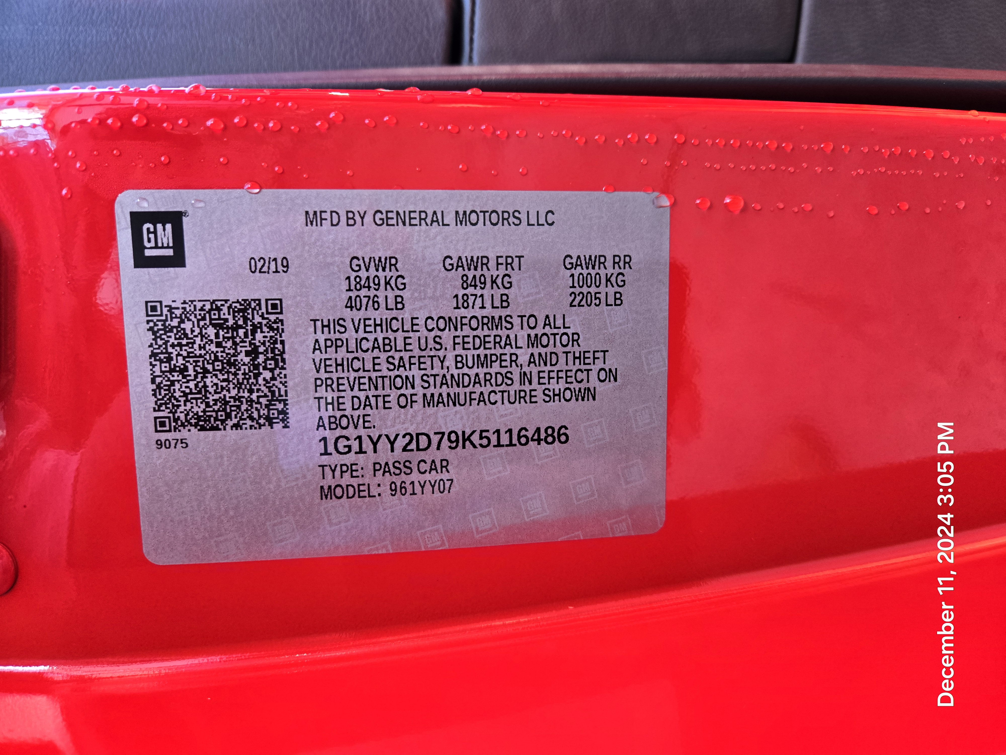 2019 Chevrolet Corvette Grand Sport