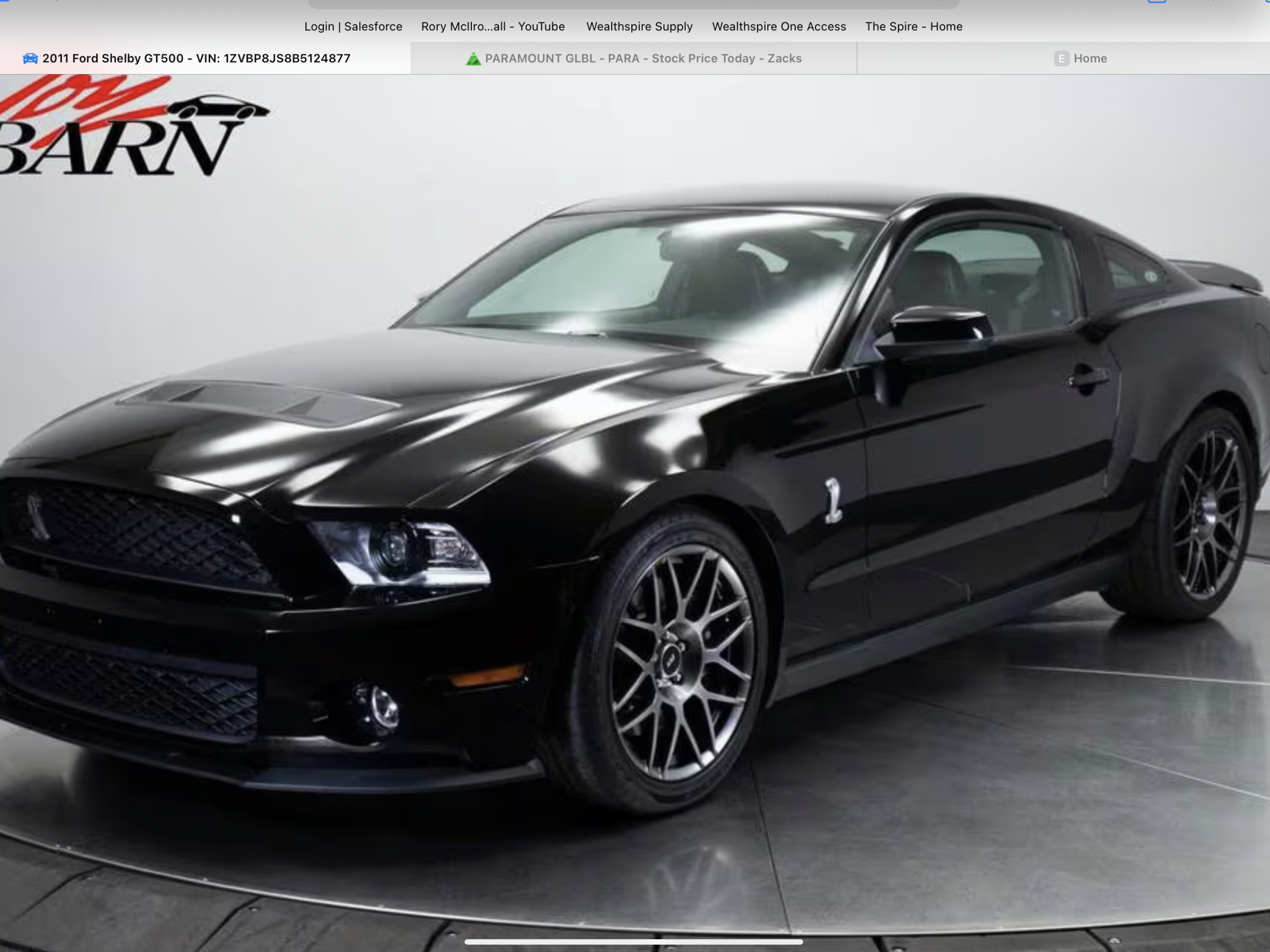 Used 2011 Ford Mustang Shelby GT500 w/ SVT Performance Pkg