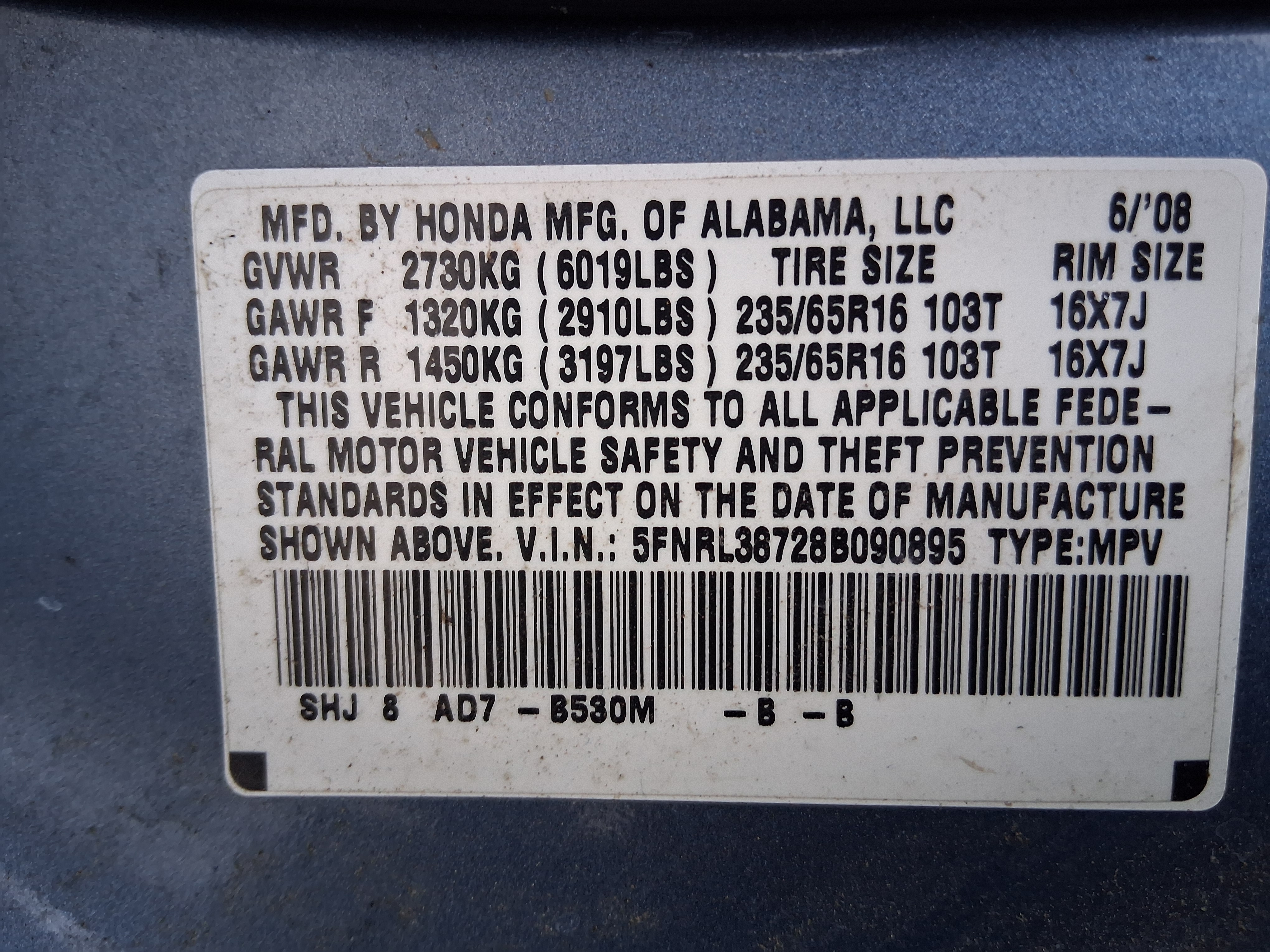 2008 Honda Odyssey EX-L