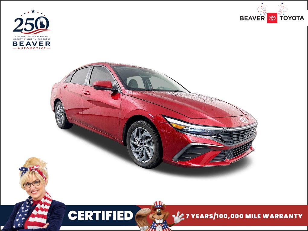 Ultimate Red 2024 Hyundai Elantra Sedan Front-Wheel Drive Continuously Variable Transmission
