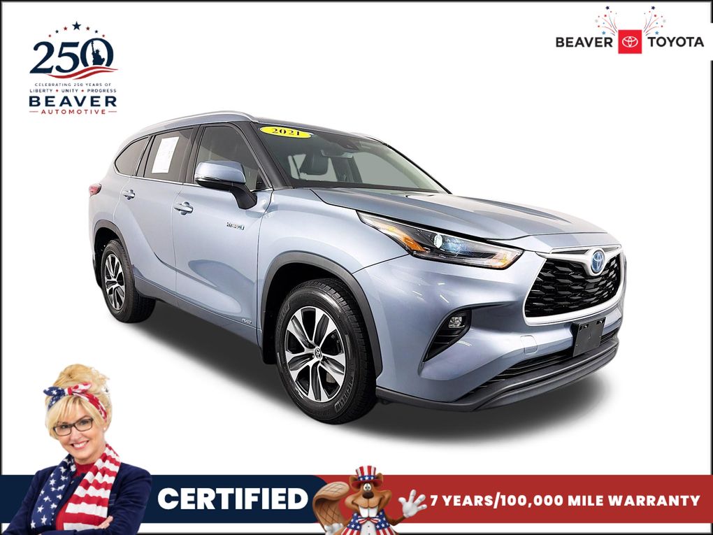 Moon Dust 2021 Toyota Highlander Hybrid SUV / Crossover All-Wheel Drive Continuously Variable Transmission