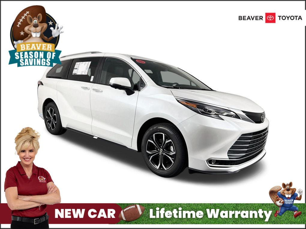 White (Wind Chill Pearl) 2026 Toyota Sienna Minivan All-Wheel Drive Continuously Variable Transmission