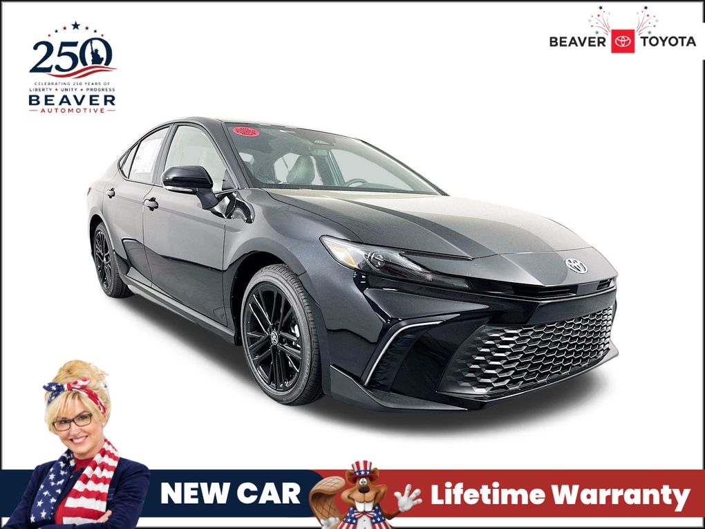 Midnight Black Metallic 2026 Toyota Camry Sedan Front-Wheel Drive Continuously Variable Transmission