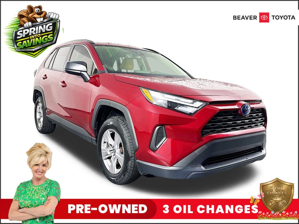 Red (Ruby Flare Pearl) 2023 Toyota RAV4 Hybrid LE AWD SUV / Crossover All-Wheel Drive Continuously Variable Transmission