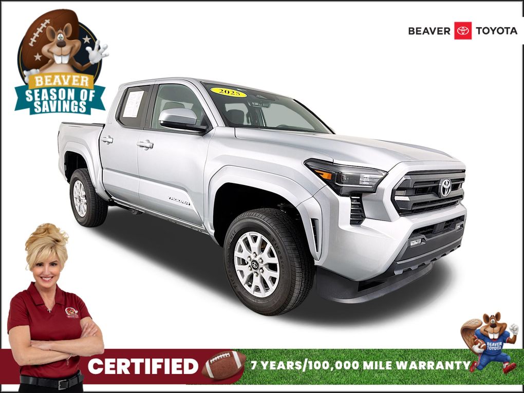 Celestial Silver Metallic 2025 Toyota Tacoma Pickup Truck Four-Wheel Drive 8-Speed Automatic