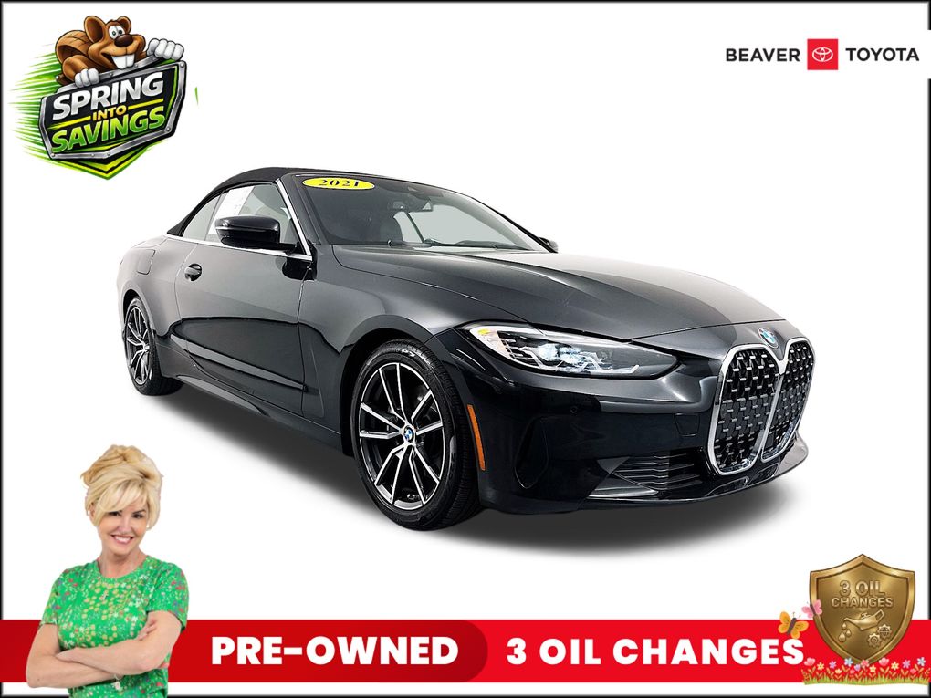 Black Sapphire Metallic 2021 BMW 4 Series 430i Convertible RWD Convertible Rear-Wheel Drive 8-Speed Automatic