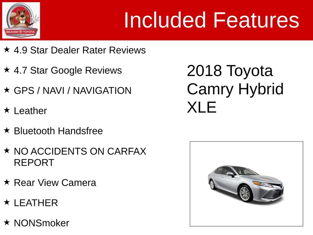 Used 2018 Toyota Camry Hybrid Sedan