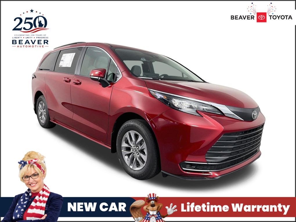 Red (Ruby Flare Pearl) 2026 Toyota Sienna Minivan Front-Wheel Drive Continuously Variable Transmission