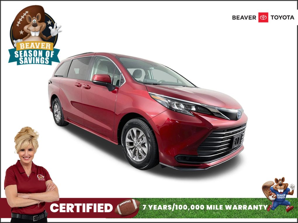 Red (Ruby Flare Pearl) 2024 Toyota Sienna Minivan All-Wheel Drive Continuously Variable Transmission