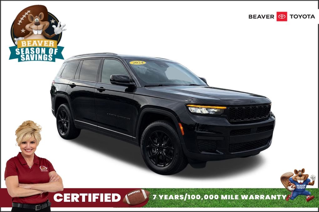 Diamond Black Crystal Pearlcoat 2024 Jeep Grand Cherokee L SUV / Crossover Four-Wheel Drive 8-Speed Automatic