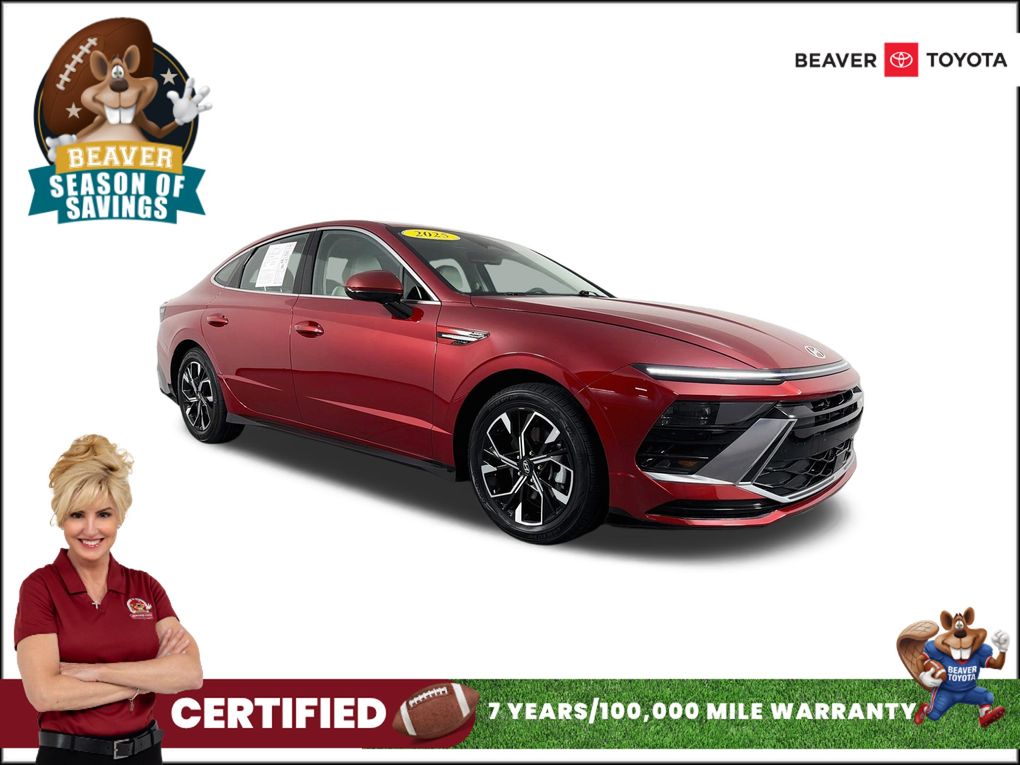 Ultimate Red 2025 Hyundai Sonata Sedan Front-Wheel Drive 8-Speed Automatic