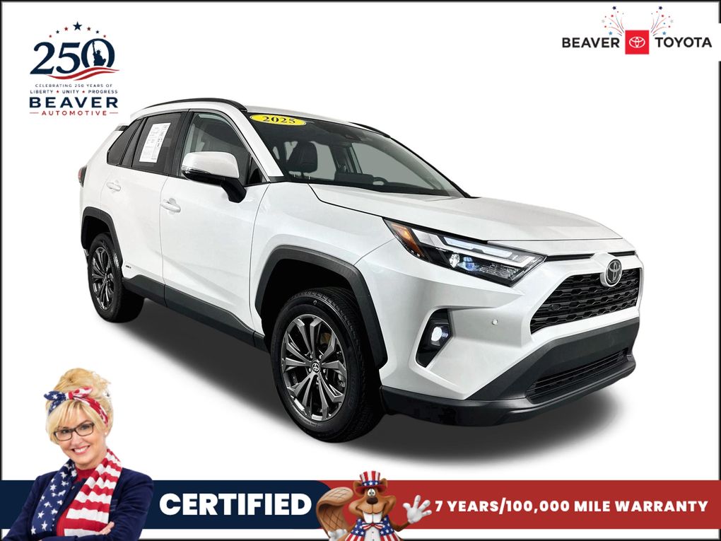 White (Wind Chill Pearl) 2025 Toyota RAV4 Hybrid SUV / Crossover All-Wheel Drive Continuously Variable Transmission