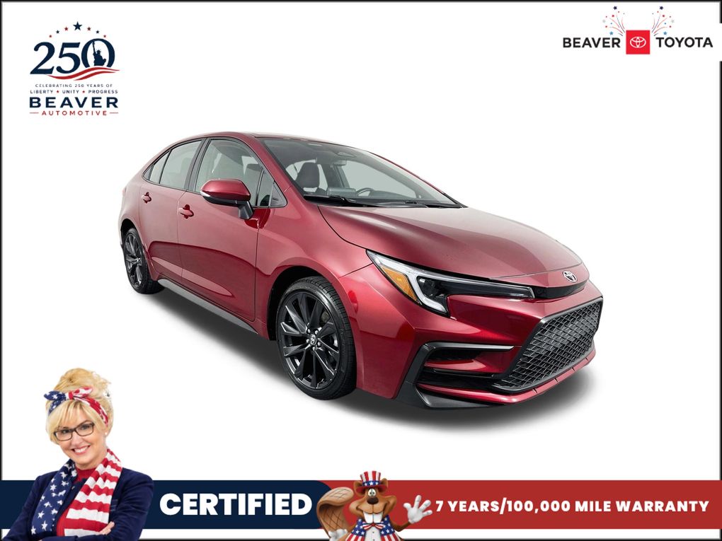Red (Ruby Flare Pearl) 2025 Toyota Corolla Sedan Front-Wheel Drive Continuously Variable Transmission