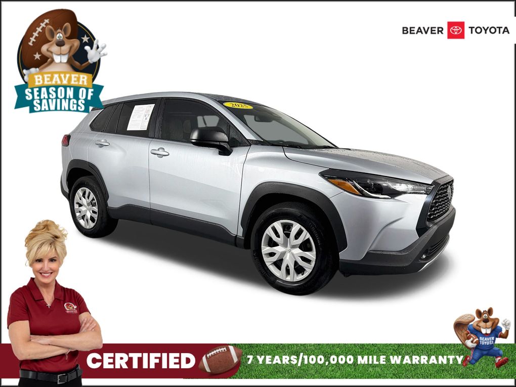 Sonic Silver 2025 Toyota Corolla Cross SUV / Crossover Front-Wheel Drive Continuously Variable Transmission