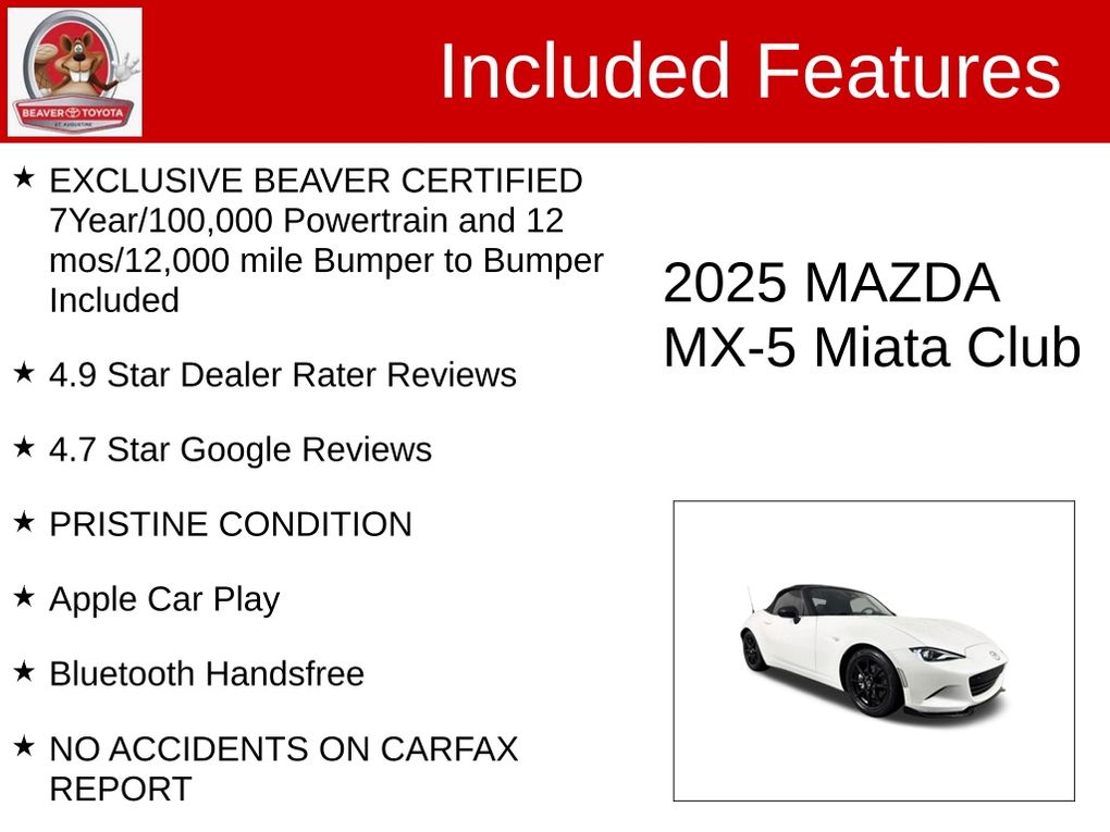 Used 2025 Mazda MX-5 Miata Convertible