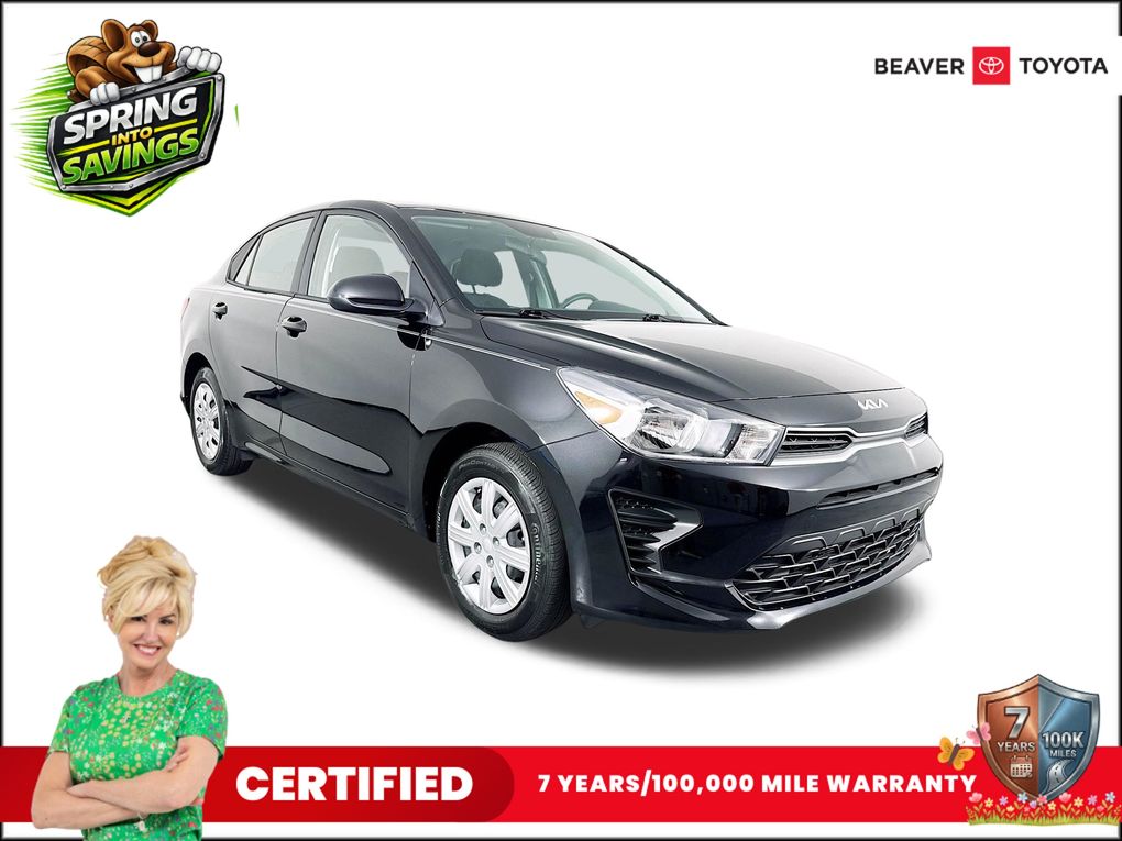 Aurora Black 2023 Kia Rio LX FWD Sedan Front-Wheel Drive Continuously Variable Transmission