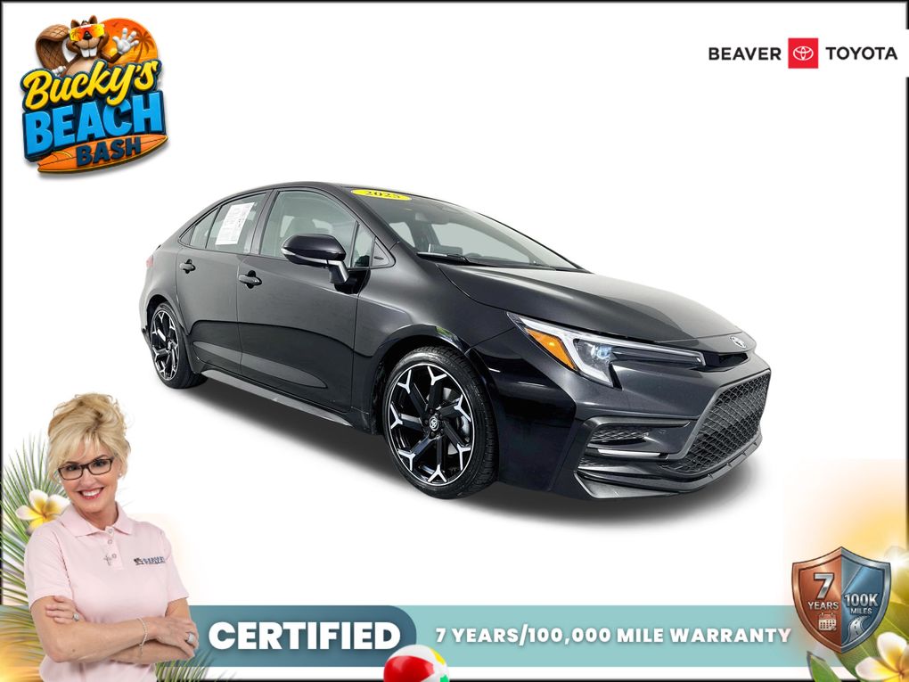 Midnight Black Metallic 2025 Toyota Corolla FX FWD Sedan Front-Wheel Drive Continuously Variable Transmission