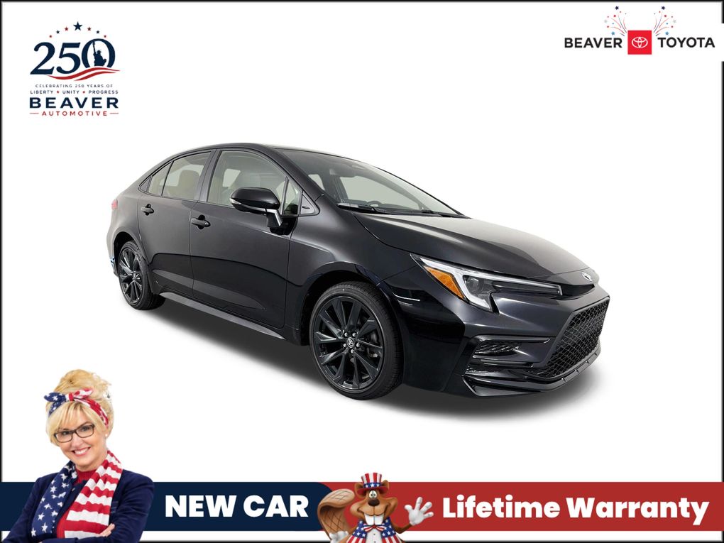 Midnight Black Metallic 2026 Toyota Corolla Hybrid Sedan Front-Wheel Drive Continuously Variable Transmission