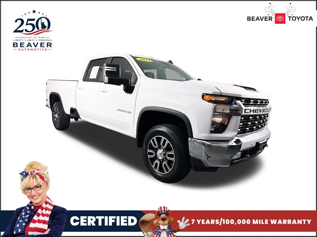 Summit White 2023 Chevrolet Silverado 3500HD Pickup Truck Four-Wheel Drive Automatic