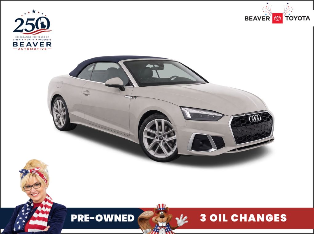 Ibis White 2023 Audi A5 Convertible All-Wheel Drive 7-Speed Automatic