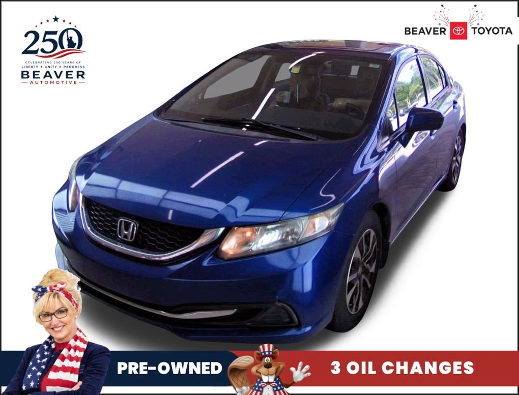 Dyno Blue Pearl 2014 Honda Civic Sedan Front-Wheel Drive Continuously Variable Transmission