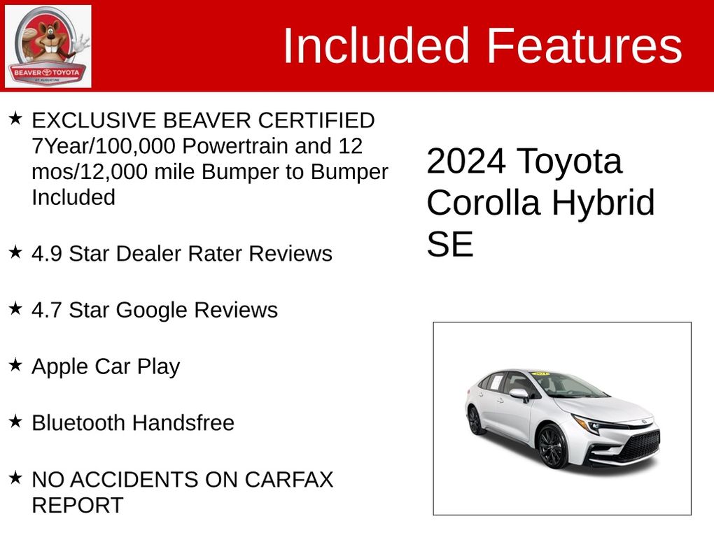 Used 2024 Toyota Corolla Hybrid Sedan