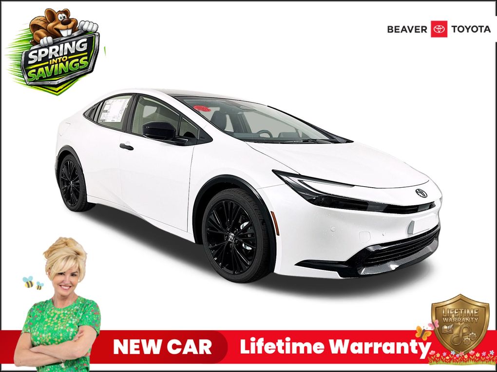 White (Wind Chill Pearl) 2026 Toyota Prius Plug-In Hybrid Nightshade FWD Hatchback Front-Wheel Drive Continuously Variable Transmission