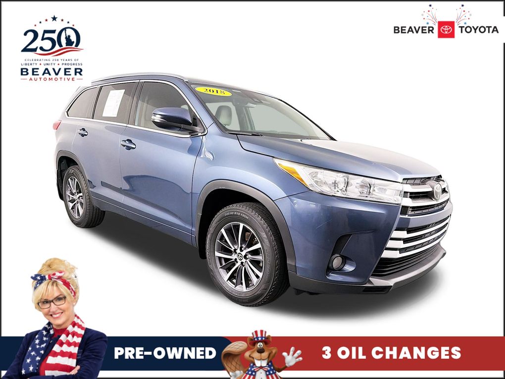 Shoreline Blue Pearl 2018 Toyota Highlander SUV / Crossover Front-Wheel Drive 8-Speed Automatic