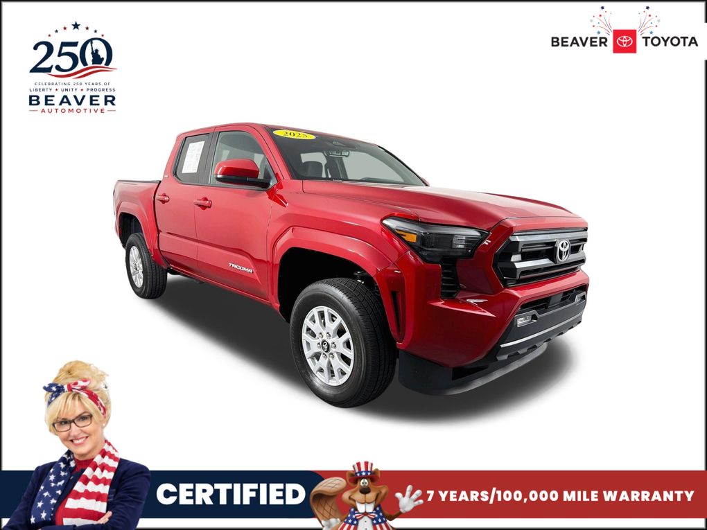 Supersonic Red 2025 Toyota Tacoma Pickup Truck Four-Wheel Drive 8-Speed Automatic