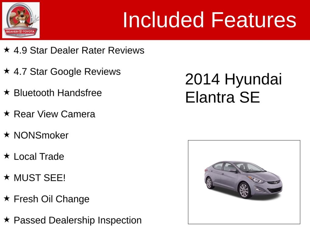 Used 2014 Hyundai Elantra Sedan