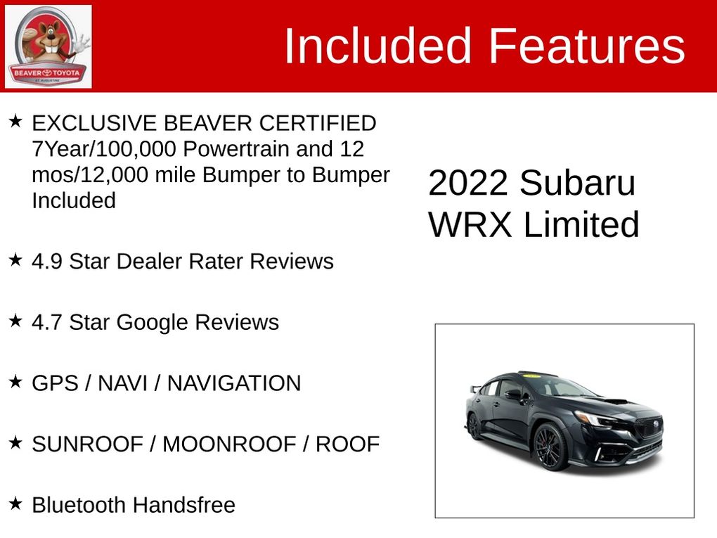 Used 2022 Subaru WRX Sedan