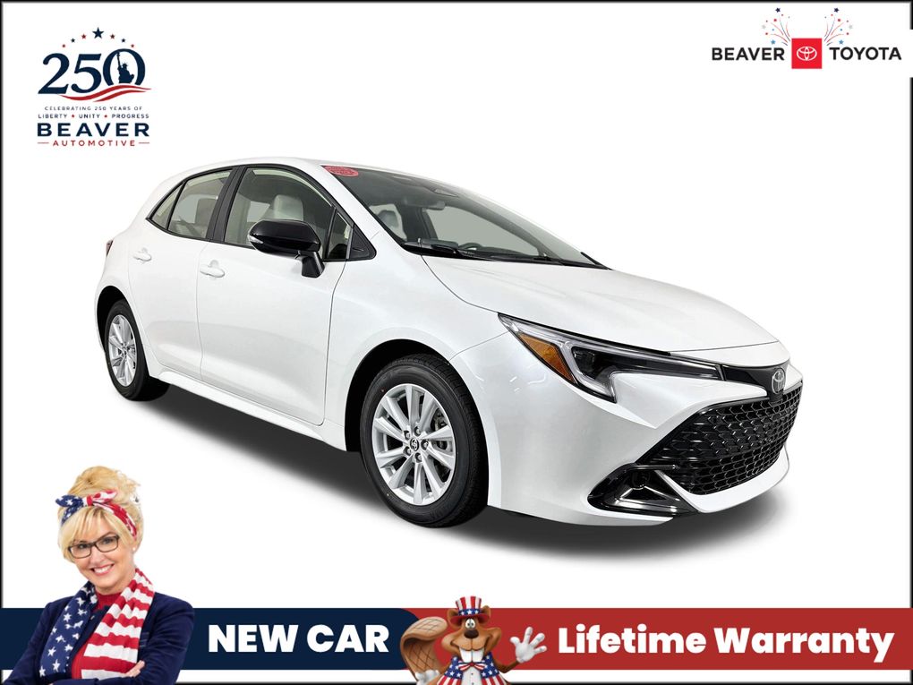 White (Wind Chill Pearl) 2026 Toyota Corolla Hatchback Hatchback Front-Wheel Drive Continuously Variable Transmission