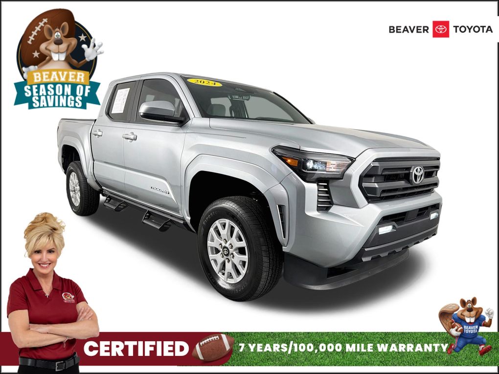 Celestial Silver Metallic 2024 Toyota Tacoma Pickup Truck Four-Wheel Drive 8-Speed Automatic
