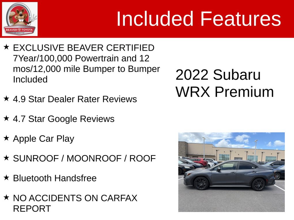 Used 2022 Subaru WRX Sedan