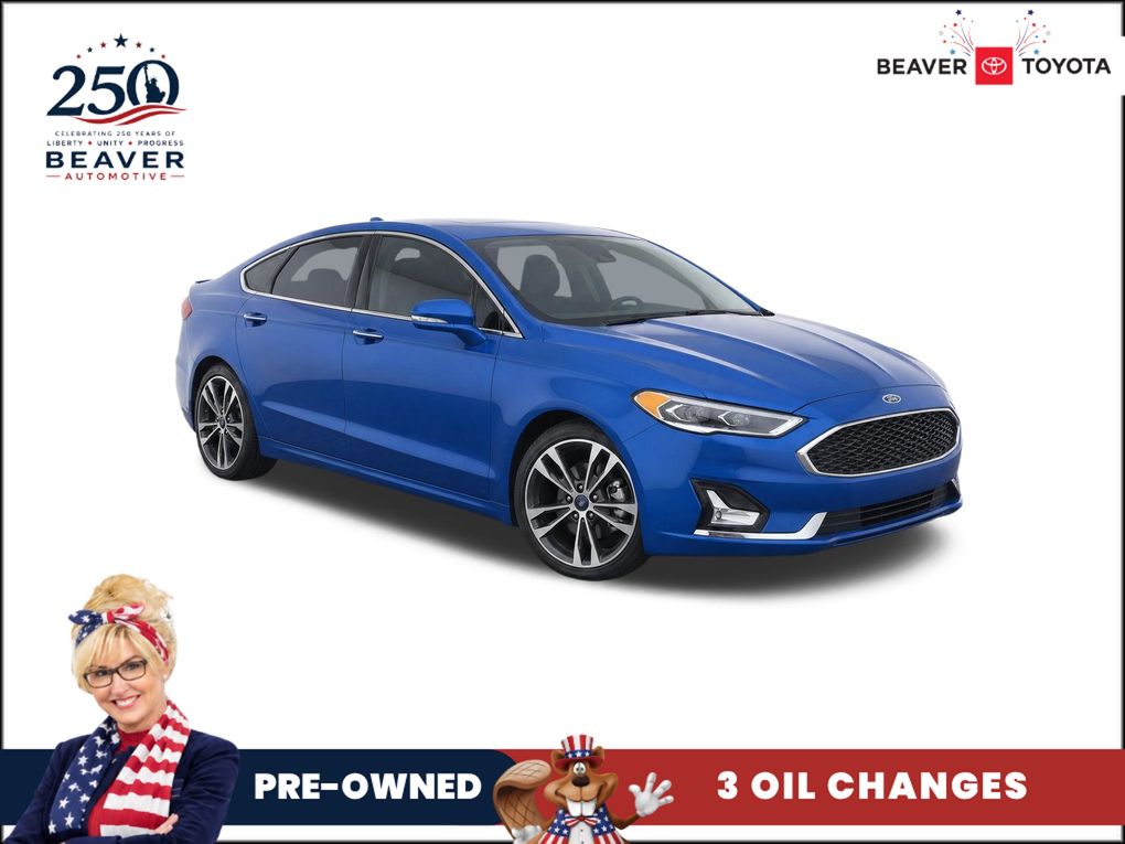Blue 2019 Ford Fusion Sedan Front-Wheel Drive 6-Speed Automatic