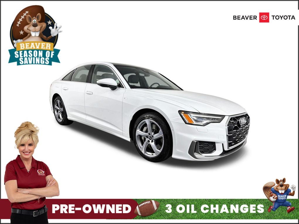 Glacier White Metallic 2024 Audi A6 Sedan All-Wheel Drive 7-Speed Automatic